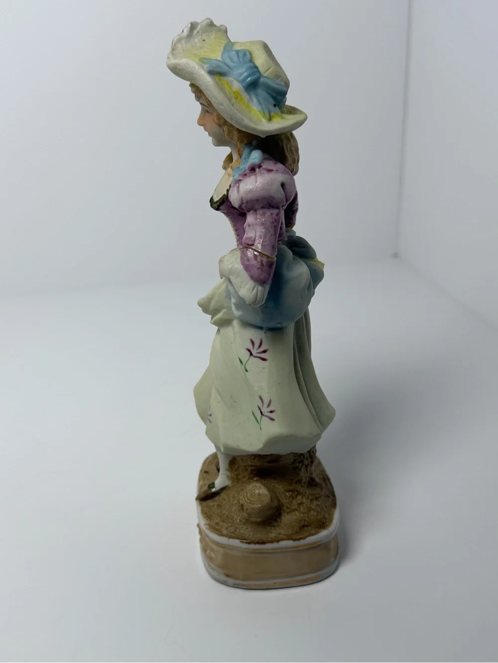 Vintage Hand-Painted Bisque Victorian Couple Figurines Manufactured in Japan 8”
